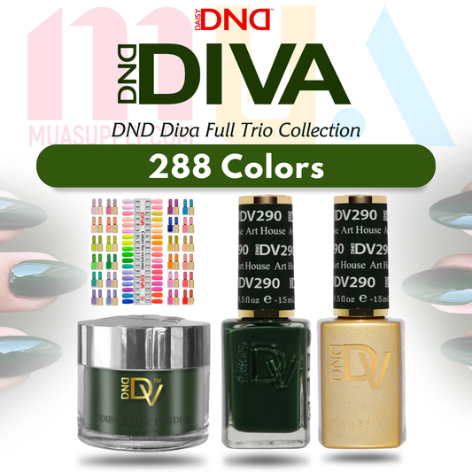 DND Diva Full Trio Collection - 288 Colors (1 chart-1books)