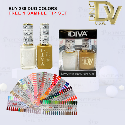 DND Diva Duo 288 colors + 1 Full Set Sample Tip