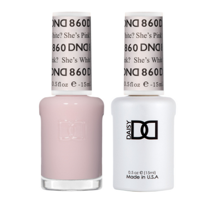 DND Gel & Polish Duo 860 She's White? She's Pink?