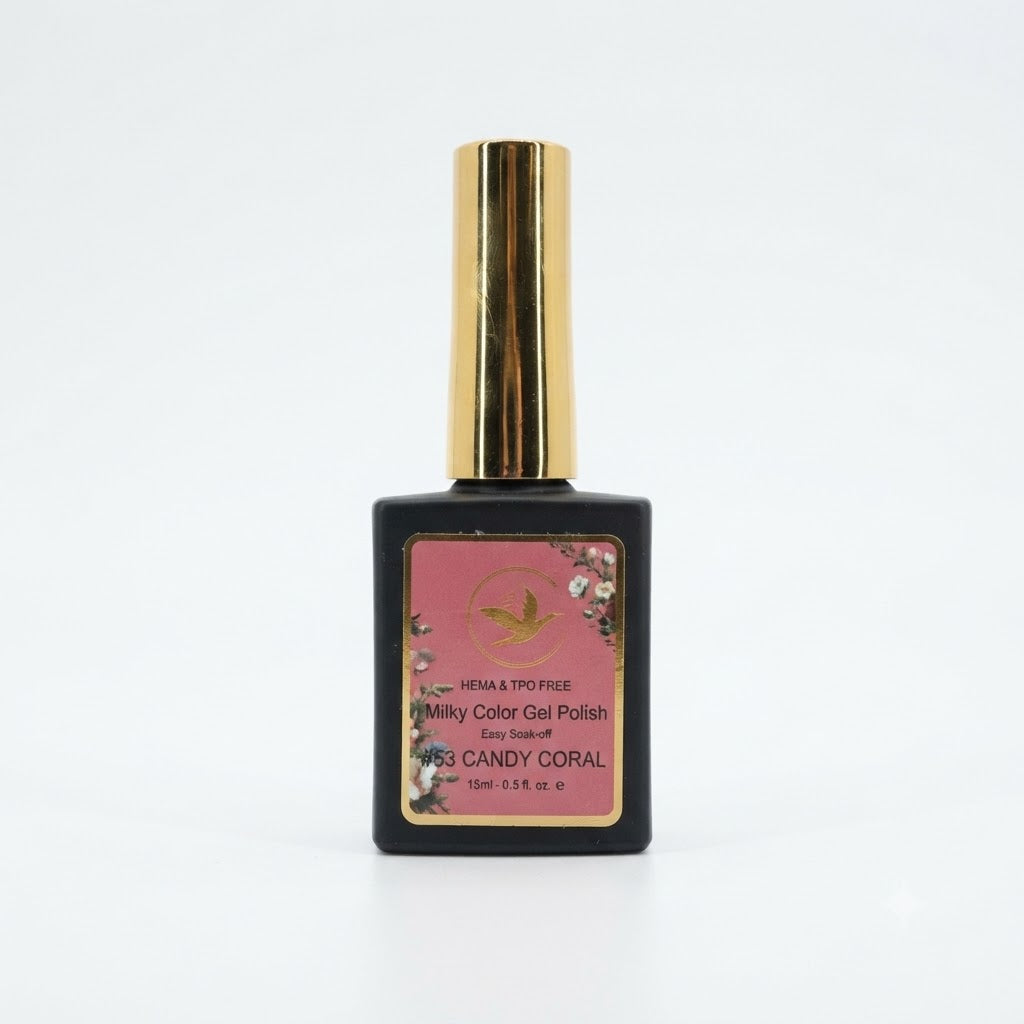 LUX Milky Color Gel Polish - #53 Candy Coral