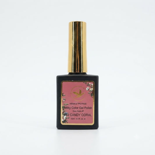 LUX Milky Color Gel Polish - #53 Candy Coral