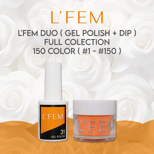 L'FEM Duo ( Gel Polish + Dip ) Full Colection 150 Color ( #1 - #150 )