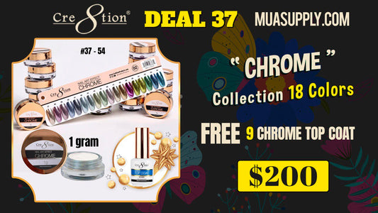 Deal 37 by Cre8tion:  "CHROME" Collection 18 colors FREE 9 CHROME TOP COAT