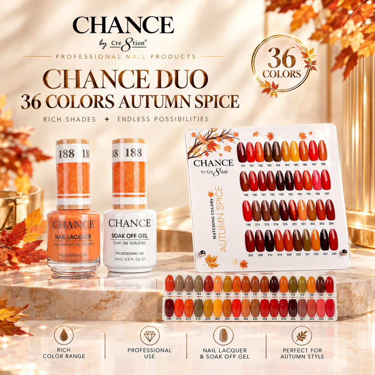 Chance Matching Duo - Autumn Spice Collection 0.5oz - 36 Colors (DOTW)
