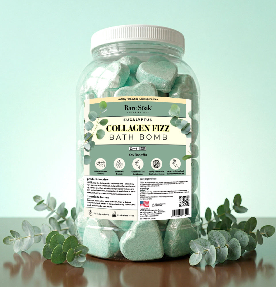 Bare Soak Collagen Pedi Bomb - 50pc - Eucalyptus