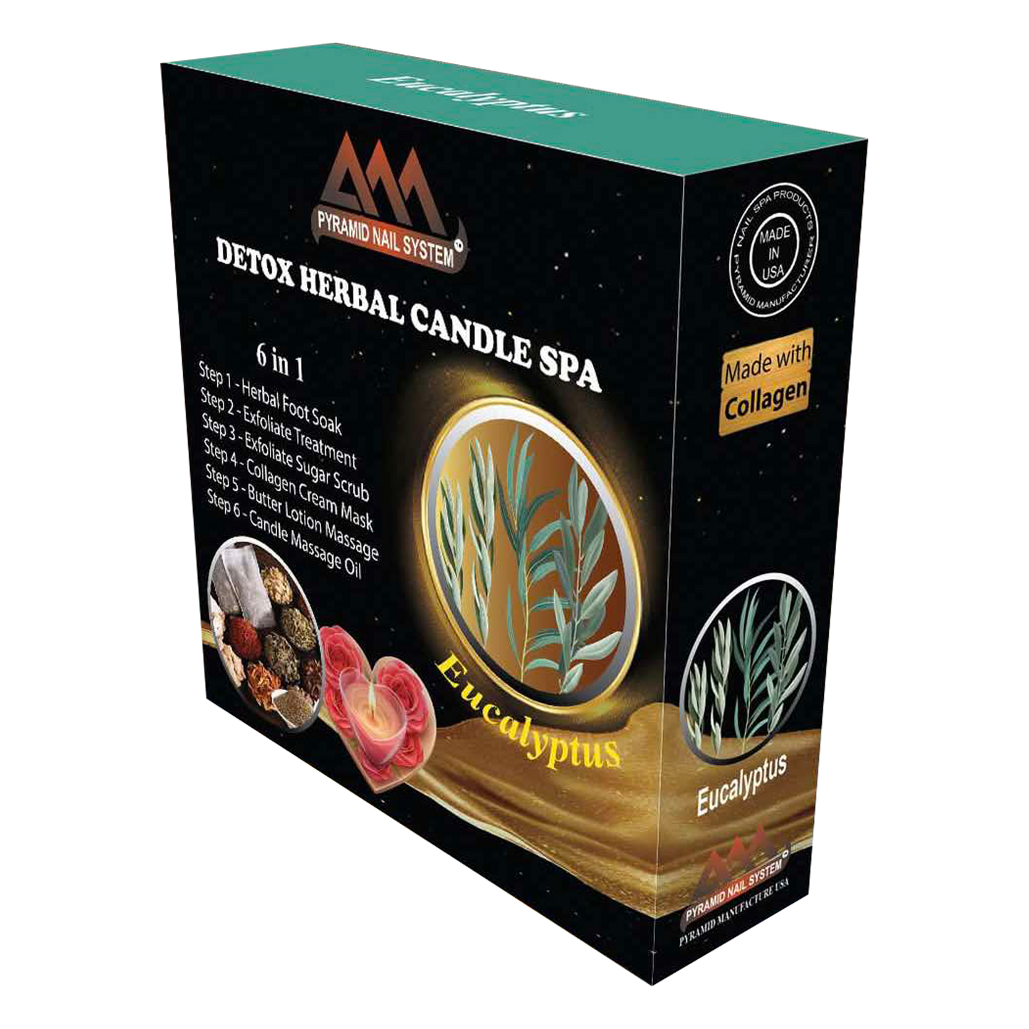 DETOX HERBAL CANDLE SPA 6in1 (Case 50pk) - Eucalyptus