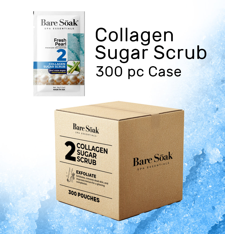 Bare Soak Bundle Case 240pc - Collagen Sugar Scrub - Fresh Pearl