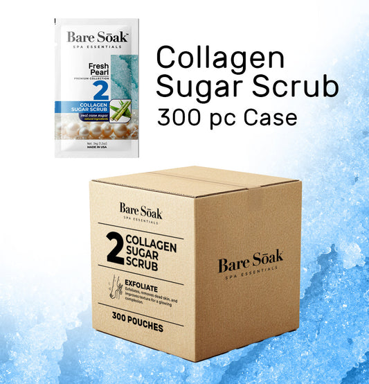 Bare Soak Bundle Case 240pc - Collagen Sugar Scrub - Fresh Pearl