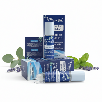 Migrastik Headache & Sinus Relief Roll-On (Eucalyptus Essential Oil Blend)