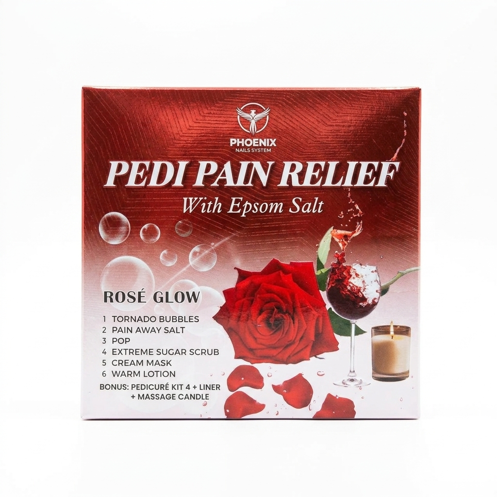 Phoenix Pedi Pain Relief With Epsom Salt 12 Step - Rose Glow