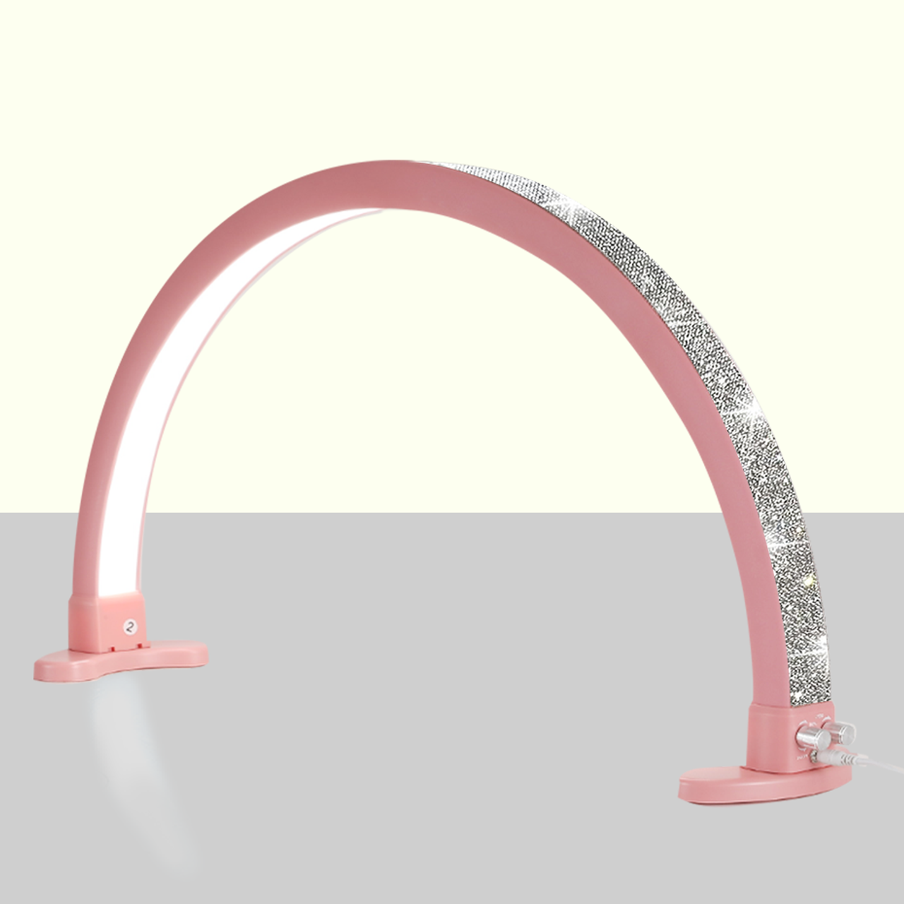 HALF MOON DESK LAMP with DIAMOND - Pink