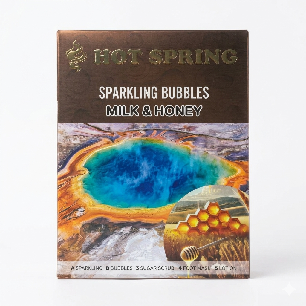 Hot Spring Sparkling Bubbles 5in1 - Milk & Honey