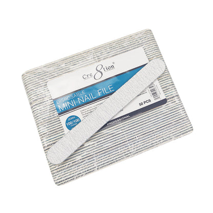 Creation Nail File Wood Center Zebra Grit 1 Case 100 packs