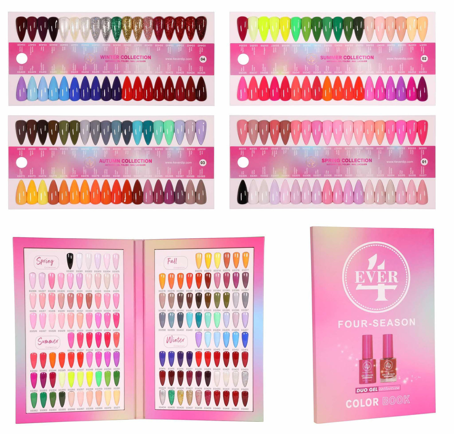 4EVER SEASON DUO 144 Colors Collection Free 2 Color Chart