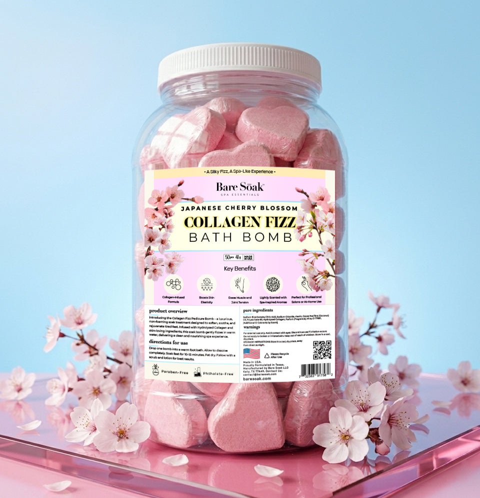 Bare Soak Collagen Pedi Bomb - 50pc - Japanese Cherry Blossom