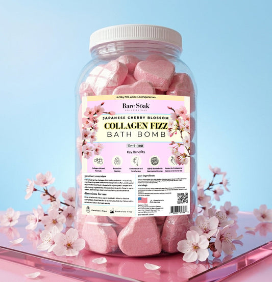 Bare Soak Collagen Pedi Bomb - 50pc - Japanese Cherry Blossom