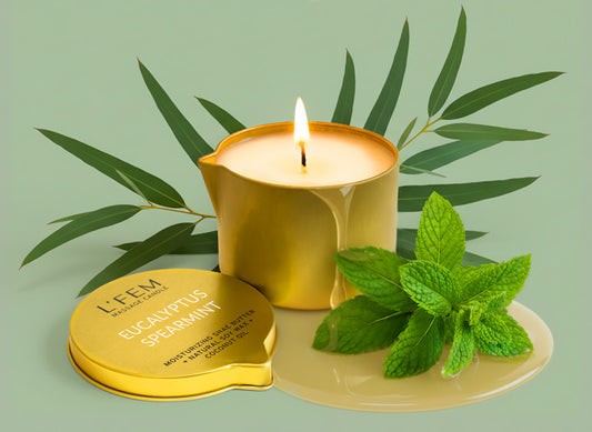 L'Fem Massage Candle 8oz - #16 Eucalyptus Spearmint 5 pcs