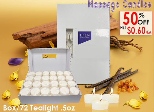 L'Fem Massage Candle Tealight .5oz. Box/72pcs - #05 No. 5