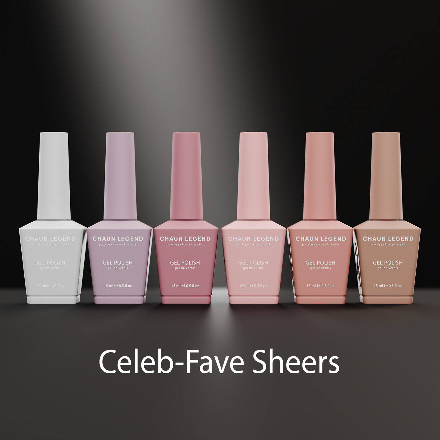LGND Gel Polish .5oz Set 6 Celeb-Fave Sheers