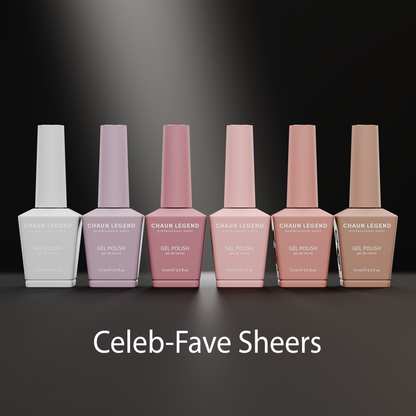 LGND Gel Polish .5oz Set 6 Celeb-Fave Sheers