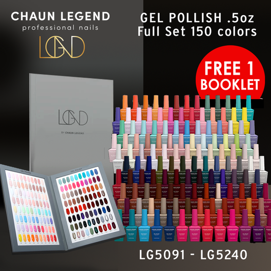 LGND Gel Polish .5oz Full Set #LG5091 - #LG5240 = 150 colors x $11.99 Free 1 Booklet