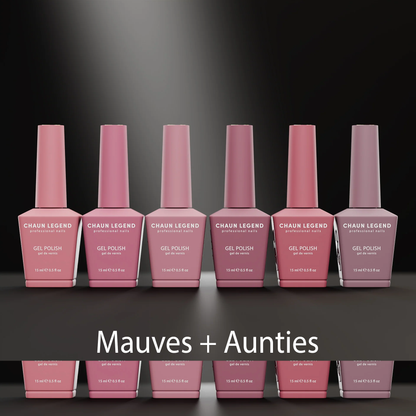 LGND Gel Polish .5oz Set 6 Mauves + Aunties