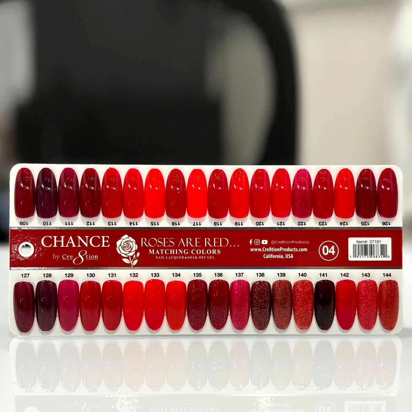 Chance Matching Duo 0.5oz - 36 Colors ( #109 - #144 ) Roses Are Red Collection