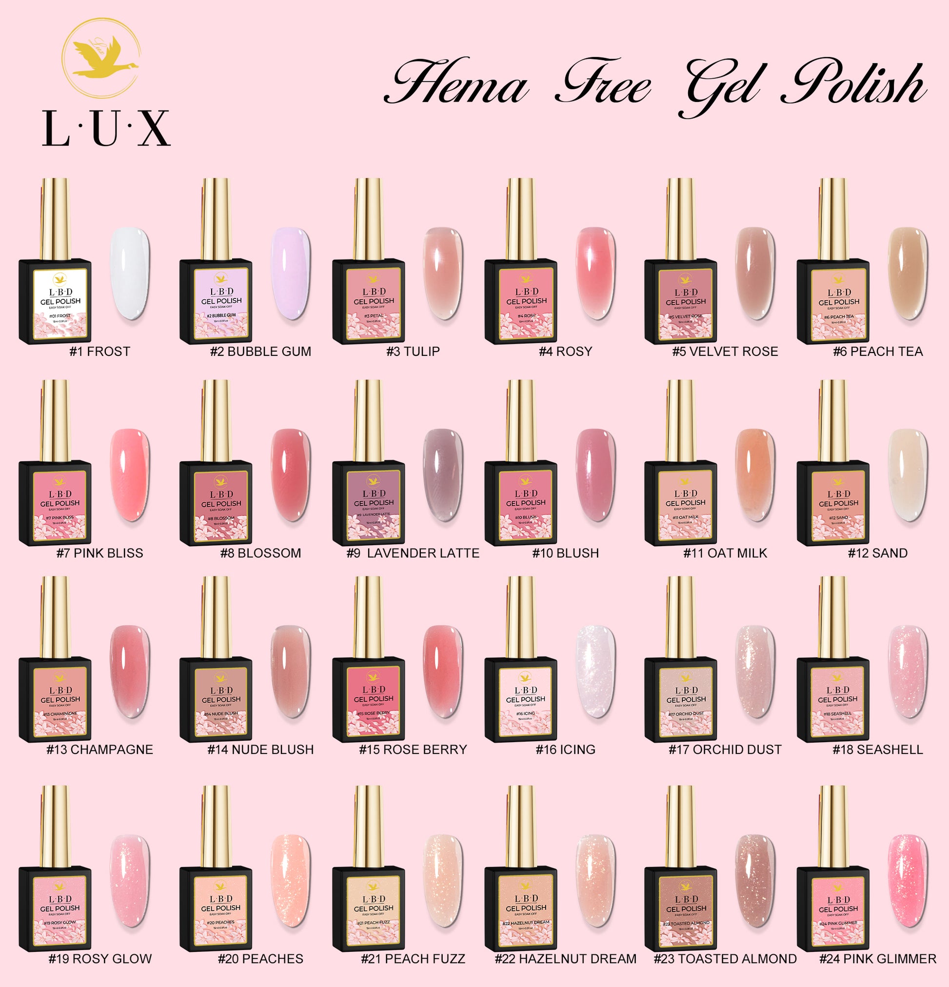 LBD JELLY Gel Polish 24 Colors