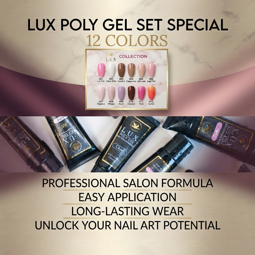 LUX Poly Gel Set Special 12 Color ( #1 - #12)