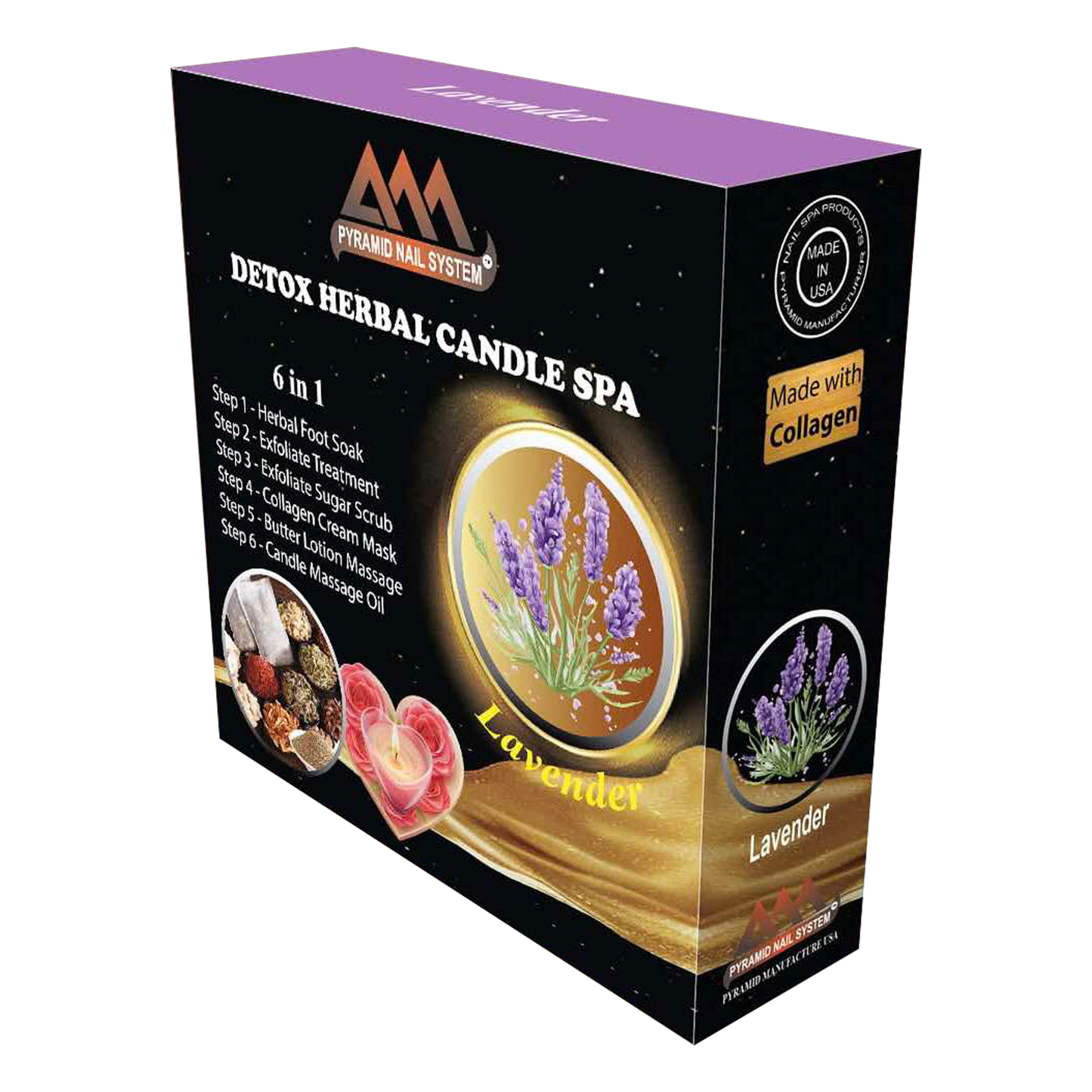 DETOX HERBAL CANDLE SPA 6in1 (Case 50pk) - Lavender
