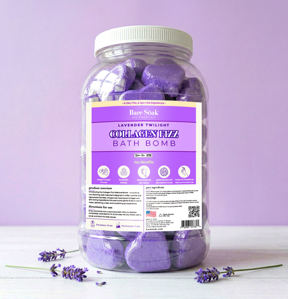Bare Soak Collagen Pedi Bomb - 50pc - Lavender Twilight