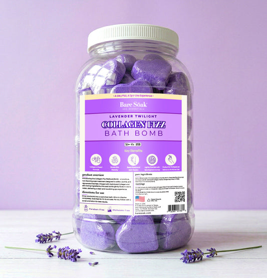 Bare Soak Collagen Pedi Bomb - 50pc - Lavender Twilight