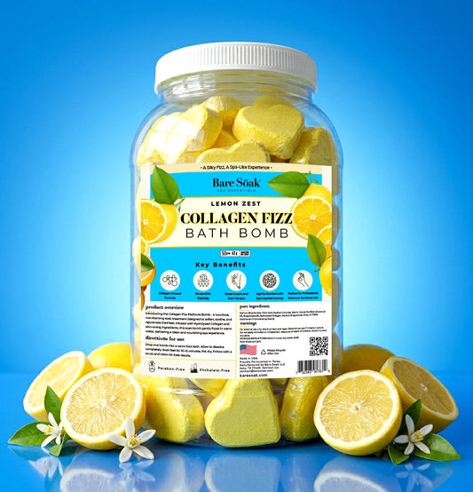 Bare Soak Collagen Pedi Bomb - 50pc - Lemon Zest