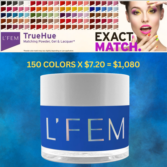 Buy Lfem Powder Collection: Powder (Dip+Acrylic) 2oz. 150 colors free 1 color stand up display.