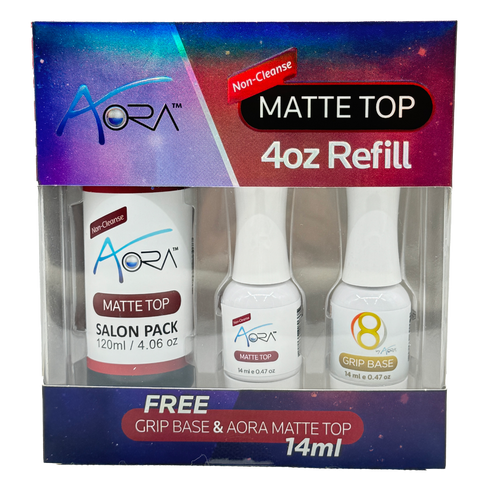 Aora Refill 4oz + 2 Free .5oz - Matte Top