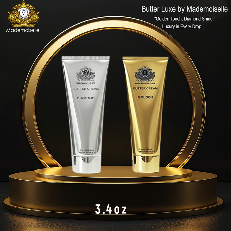 Mademoiselle Butter Cream 3.4oz Gold/Diamond ( 200pcs Mix Scent )