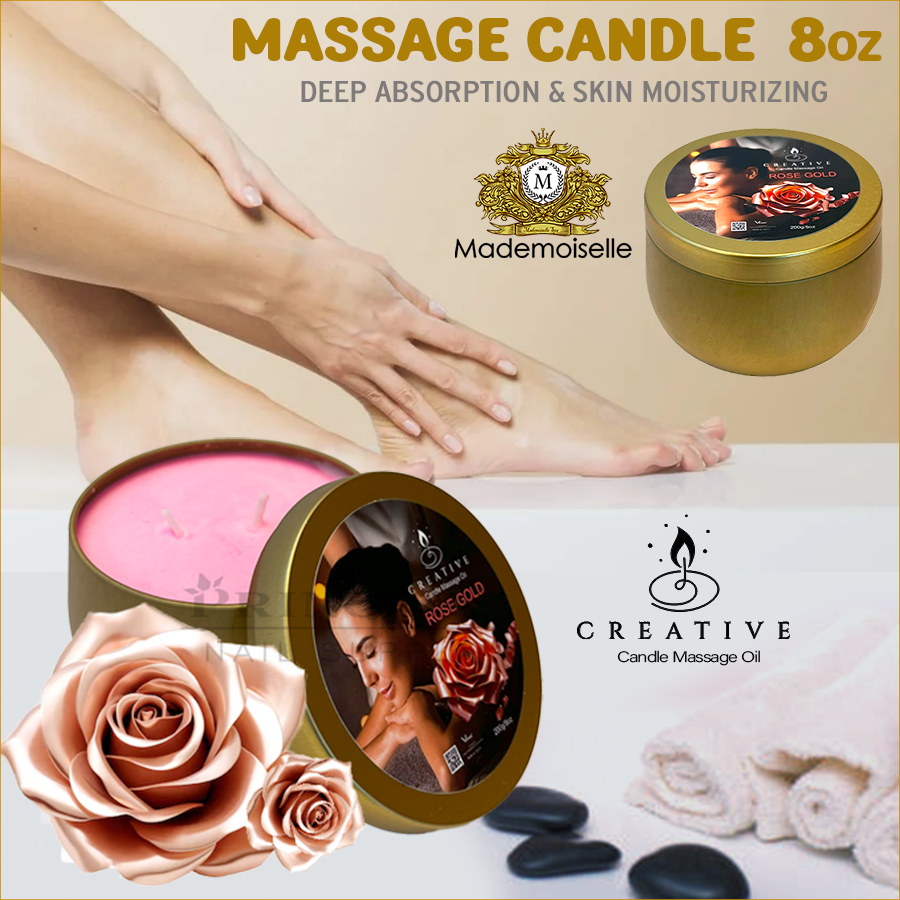 Mademoiselle Massage Candle 8oz Rose Gold