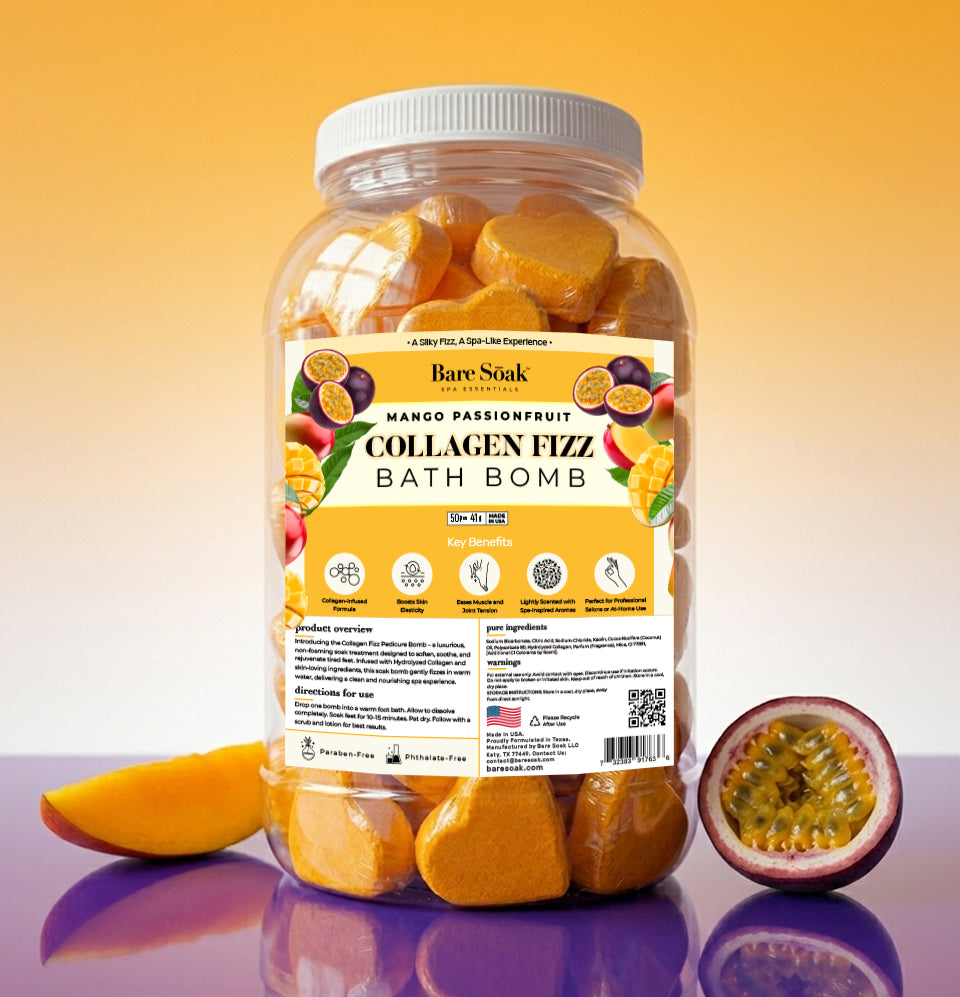 Bare Soak Collagen Pedi Bomb - 50pc - Mango Passionfruit