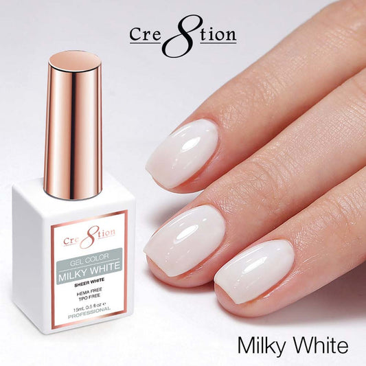 Cre8tion Milky White Gel 0.5oz
