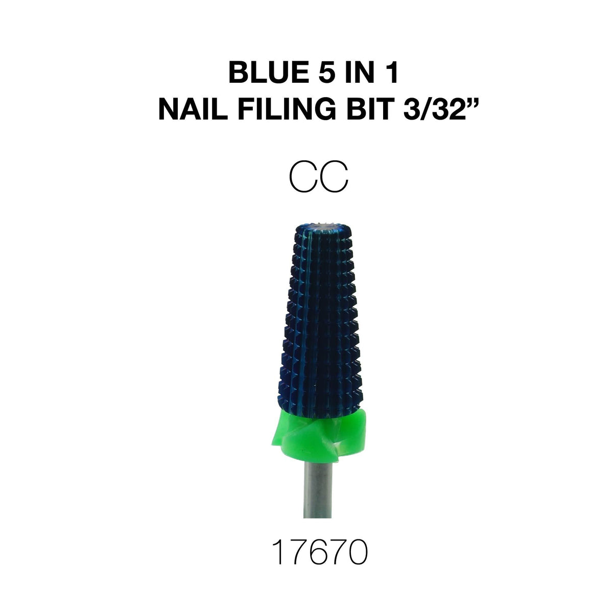 Creation Blue 5 in 1 Nail Filing Bit 3/32"