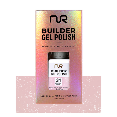 NR BUILDER GEL .5OZ - #31 BLUSHING GLITTER