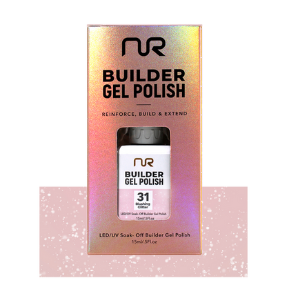 NR BUILDER GEL .5OZ - #31 BLUSHING GLITTER