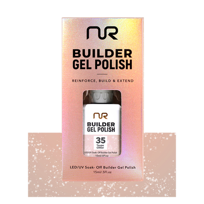 NR BUILDER GEL .5OZ - #35 TAUPE GLITTER