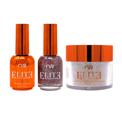 NR ELITE 4IN1:GEL+LACQUER+DIP|ACRYLIC - #EMS36 ROSE GOLD GLITTER