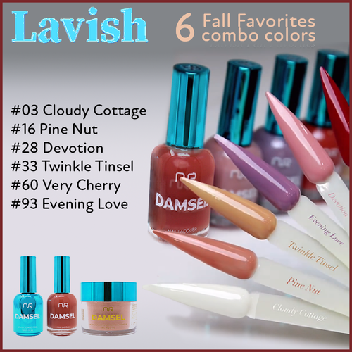 NR LAVISH FALL FAVORITE COMBOS PREPACKED/6 COLORS (#3,16,28,33,60,93)