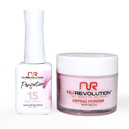 NR PERFECTION SET: GEL + DIP|ACRYLIC -#PFS015 PINK SORBET