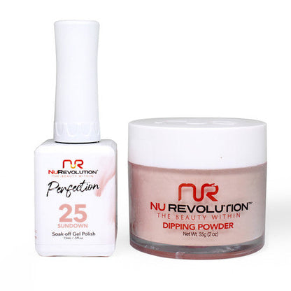 NR PERFECTION SET: GEL + DIP|ACRYLIC -#PFS025 SUNDOWN