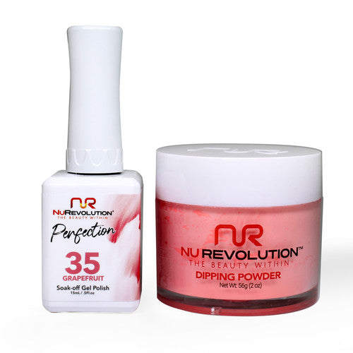 NR PERFECTION SET: GEL + DIP|ACRYLIC -#PFS035 GRAPEFRUIT