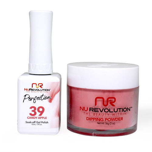 NR PERFECTION SET: GEL + DIP|ACRYLIC -#PFS039 CANDY APPLE