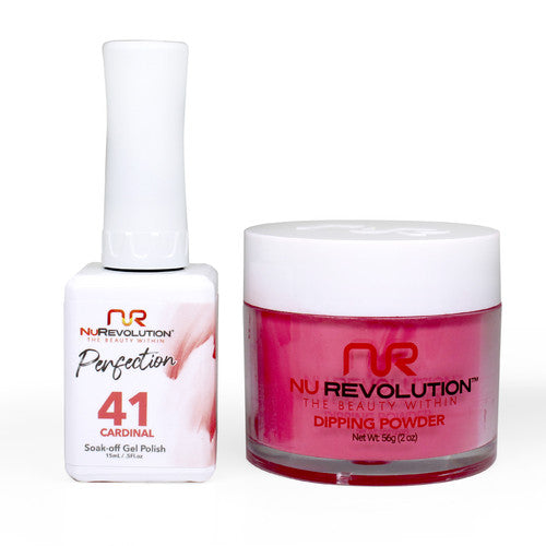 NR PERFECTION SET: GEL + DIP|ACRYLIC -#PFS041 CARDINAL